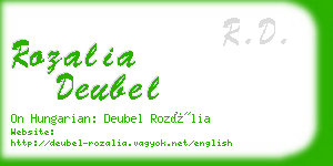 rozalia deubel business card